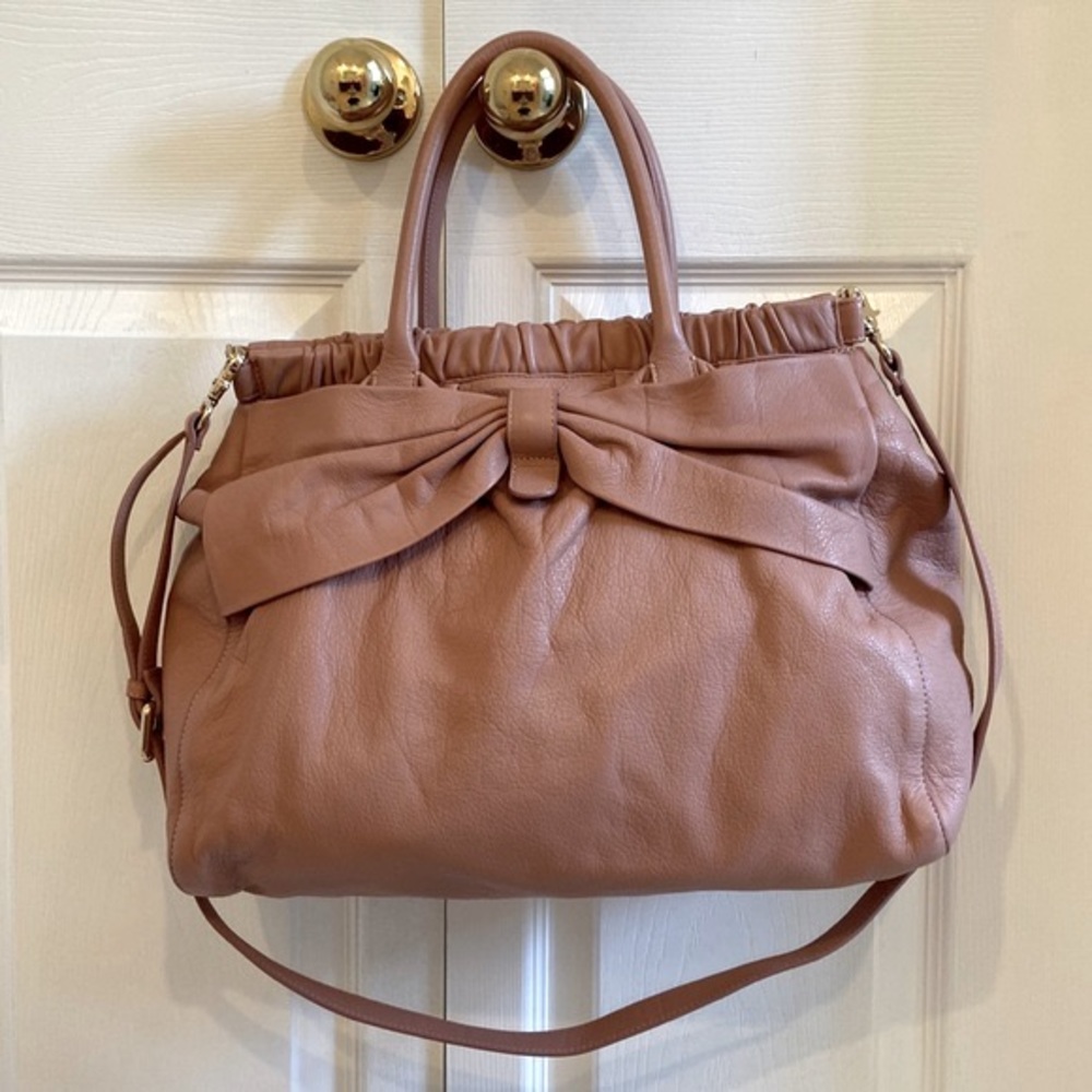 RED VALENTINO BOW TOTE BAG